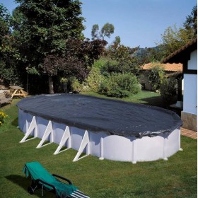 Telo Copri Piscina 400x200 cm Frame Rettangolare Fuoriterra Intex Copertura