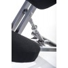 Sgabello ergonomico nero per casa o ufficio con ruote parquet