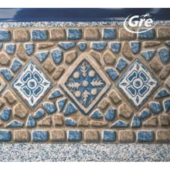 Liner per piscine Gre mosaico ovale 730x375x132 cm