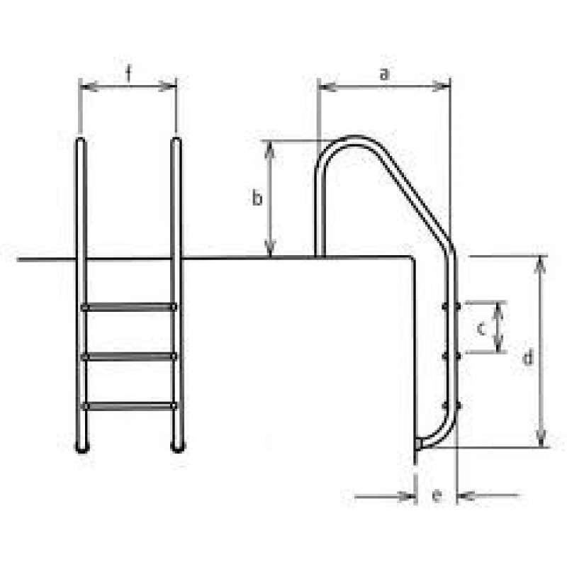 Scaletta per piscine Zodiac 5 gradini 957 mm