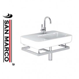 Lavabo Pozzi Ginori Easy 02 con portasciugamani 80 cm sx 