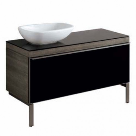 Mobile lavabo Pozzi Ginori Citterio 51x55x119 cm fumè sx