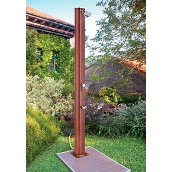 Base per doccia da giardino effetto legno 90x60 cm