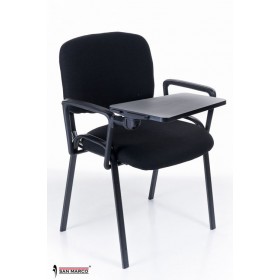 POLTRONA GIREVOLE DA UFFICIO IN TESSUTO MESH NERO CON SCHIENALE ALTO IN  SIMILPELLE NERO - Arredo Casa