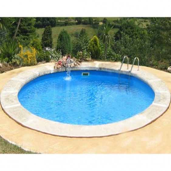 Piscina circolare interrata 1000x120 cm con filtro e scaletta inox