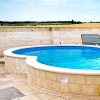 Piscina interrata a otto 855x500x150cm con liner blu