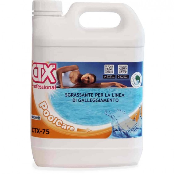 Sgrassante liquido per la linea d'acqua delle piscine 5 lt