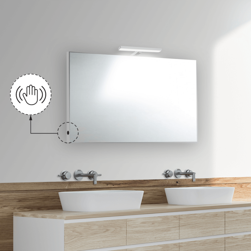 Specchio bagno con luce led touch 100x70 cm