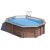 Piscina ovale in legno Bambù 5,35x3,35xH 1,30 M