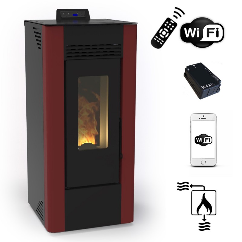 Stufa a pellet canalizzata wifi Grenoble bordeaux da 8,74 kw