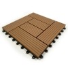 Kit piastrelle da giardino legno in WPC da 30x30x2 cm