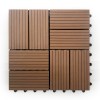 Kit mattonelle da esterno legno in WPC 30x30x2 cm
