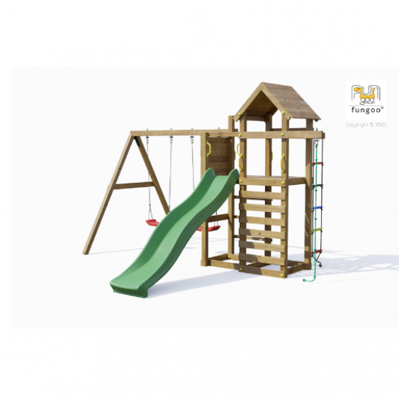 Parco giochi in legno da giardino Fungoo Mixter