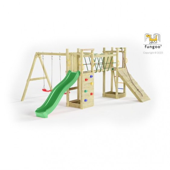 Parco giochi in legno da giardino Fungoo Maxi Funny Exposure