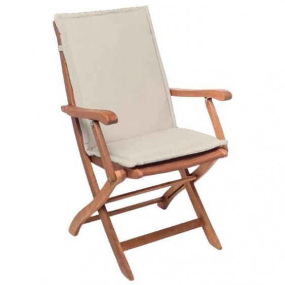 Cuscino per sedie da esterno con schienale sabbia