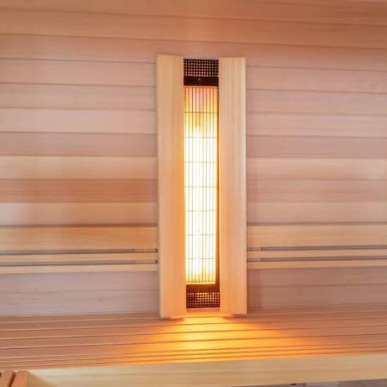 Spectra 5 sauna infrarossi finlandese in legno 4 posti da casa Dual Healthy